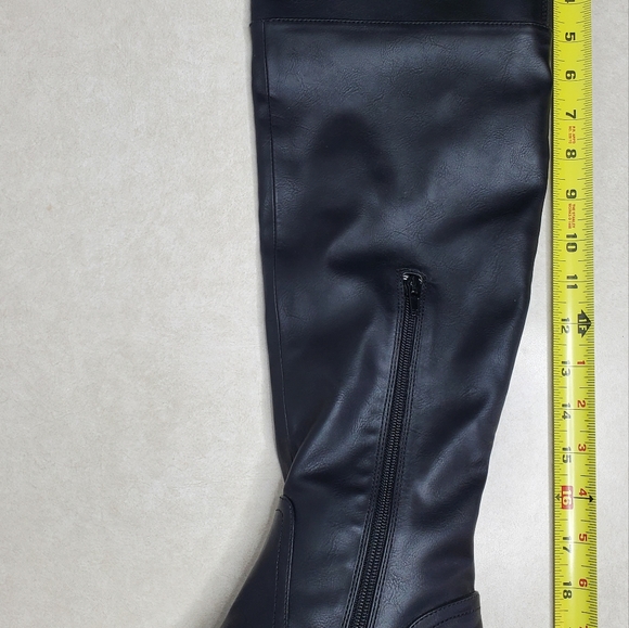 Maurices Over the Knee Boots Black Buckle Design Womens Size 6 - Picture 4 of 12
